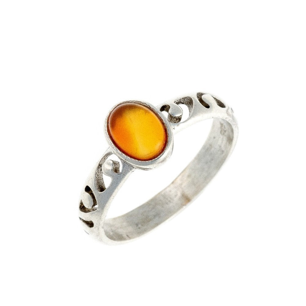 Carnelian stone silver ring