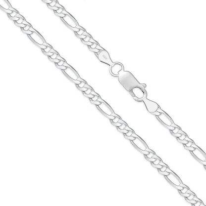 Sterling Silver 6.2 mm Figaro Chain