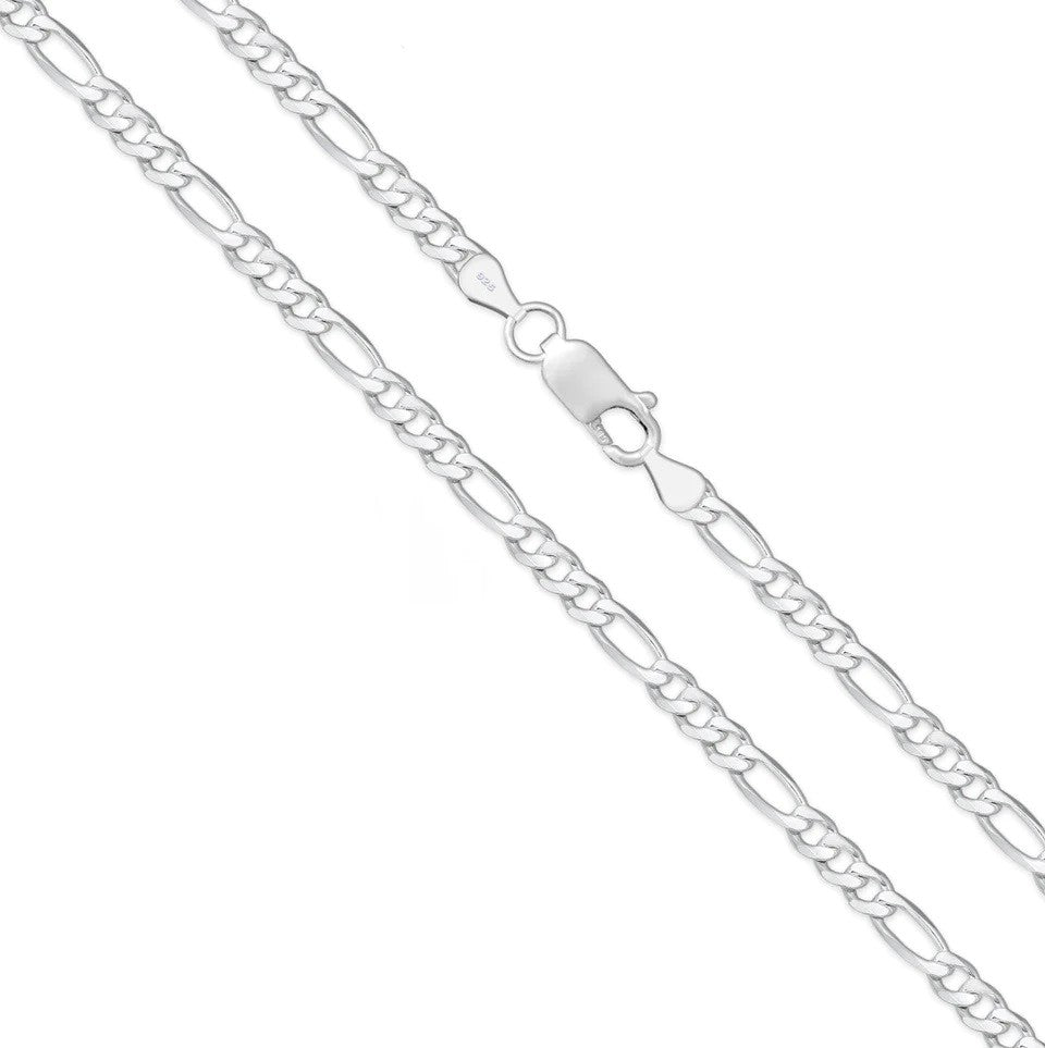 Sterling Silver 5.1 mm Figaro Chain