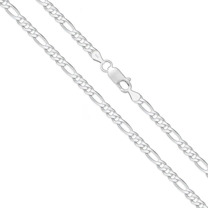 Sterling Silver 5.1 mm Figaro Chain