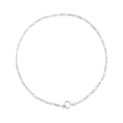 Sterling Silver 1.3 g Figaro Chain Bracelet