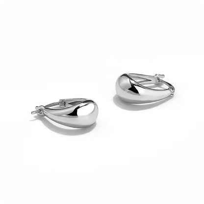 Sterling Silver Rhodium Plated English Lock Earrings