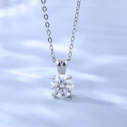 Sterling Silver Rhodium Plated Clear CZ Necklace