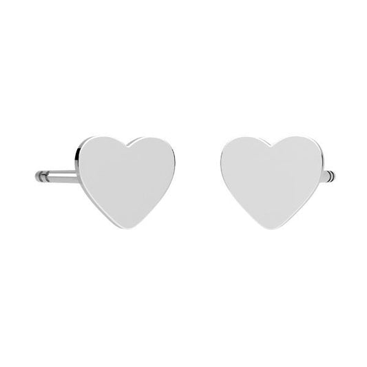 Sterling Silver Heart Stud Earrings