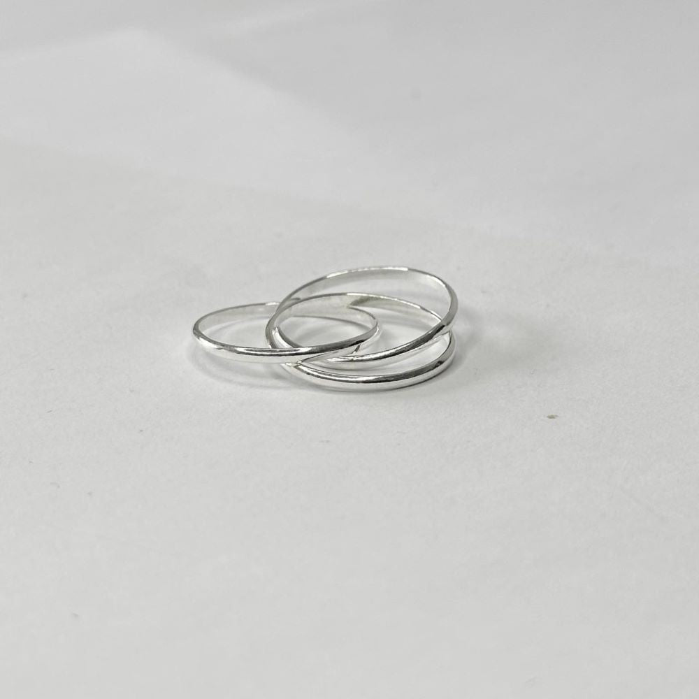 Sterling Silver 1.5 mm Triple Ring