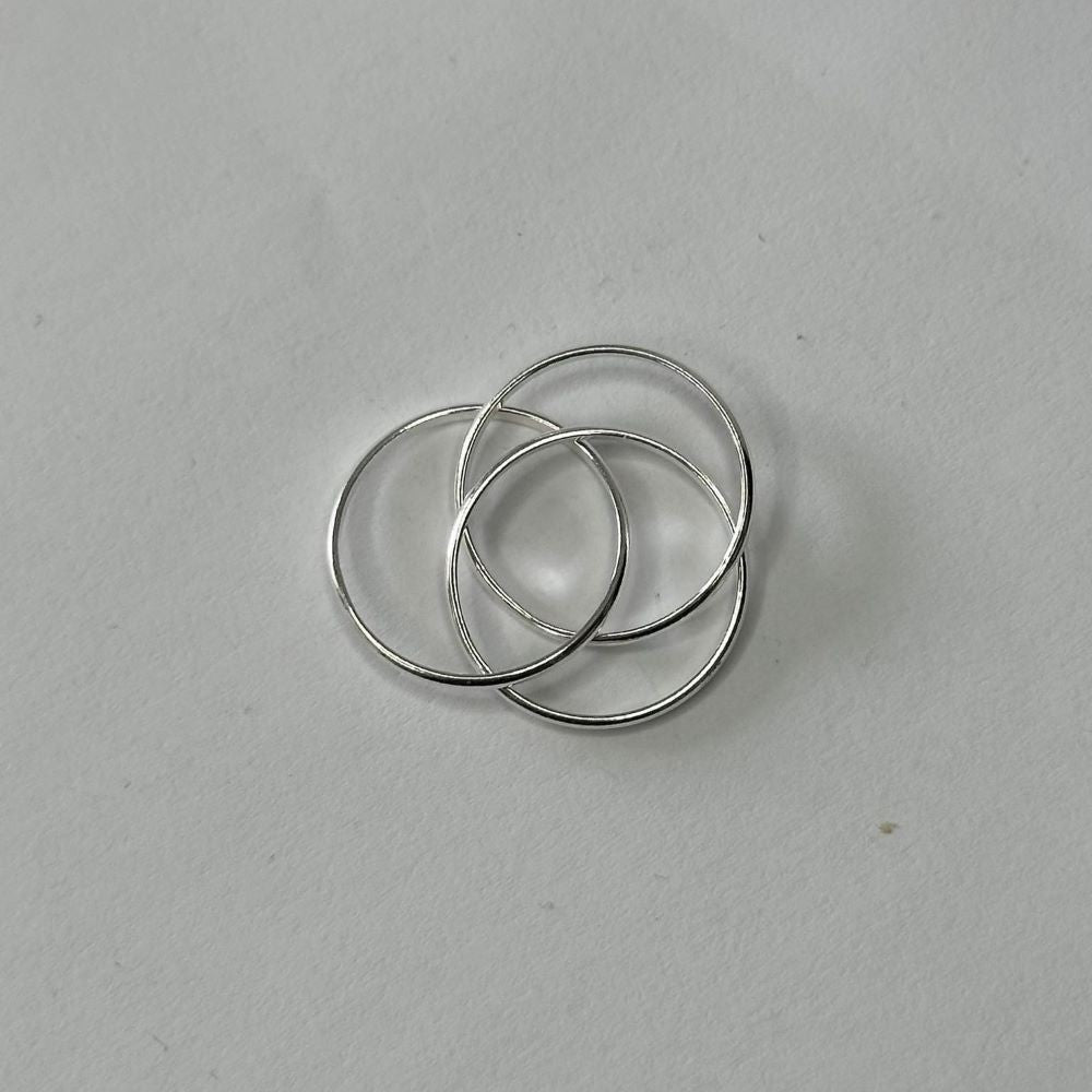 Sterling Silver 1.5 mm Triple Ring