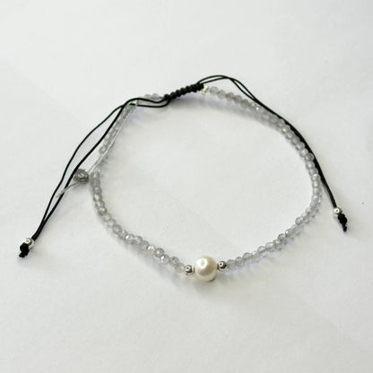 Moonstone Bracelet with Pearl