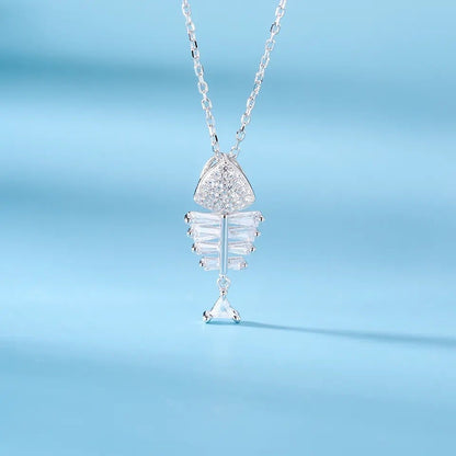 Sterling Silver Lucky Fish Necklace