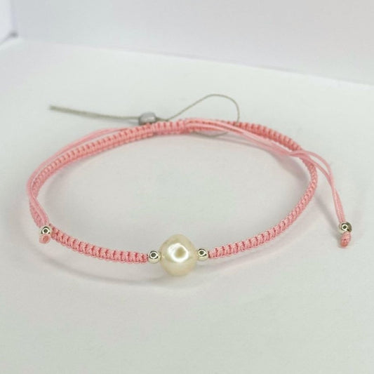 Various Colours Thread Bracelet with Freshwater Pearl