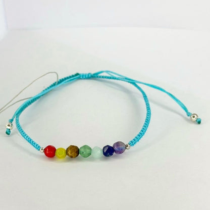 Various Colours Thread Bracelet with Stones