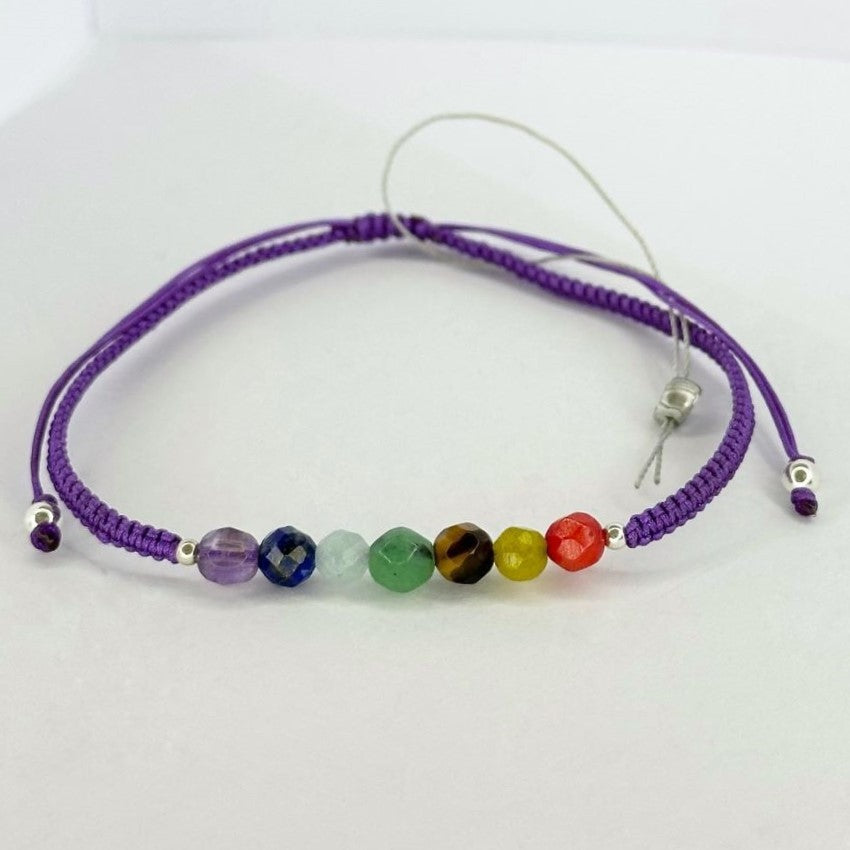 Various Colours Thread Bracelet with Stones