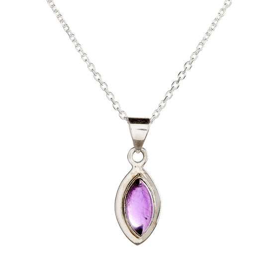 Sterling Silver Amethyst Pendant Necklace