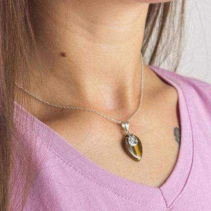 Sterling Silver Tiger Eye Pendant Necklace