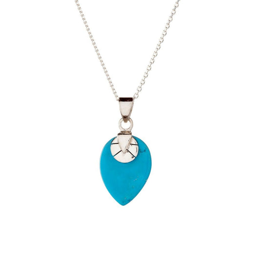 Sterling Silver Turquoise Pendant Necklace