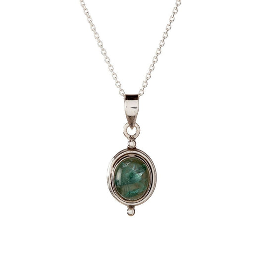 Sterling Silver Apatite Pendant Necklace