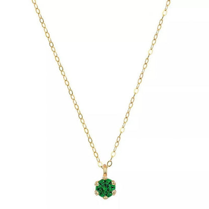 Sterling Silver Gold Plated CZ Necklace