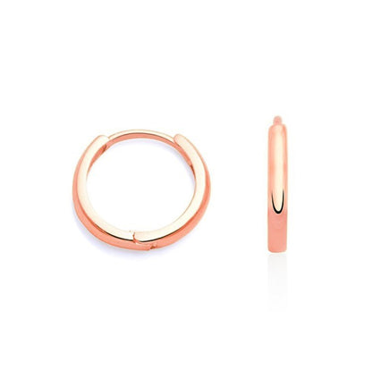 Sterling Silver Rose Gold Plated 12 - 20 mm Hoops