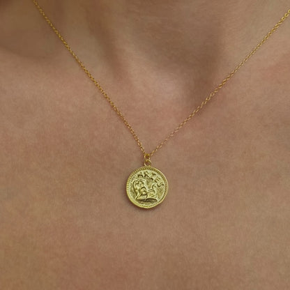 Sterling Silver Gold Plated Zodiac Sign Necklace