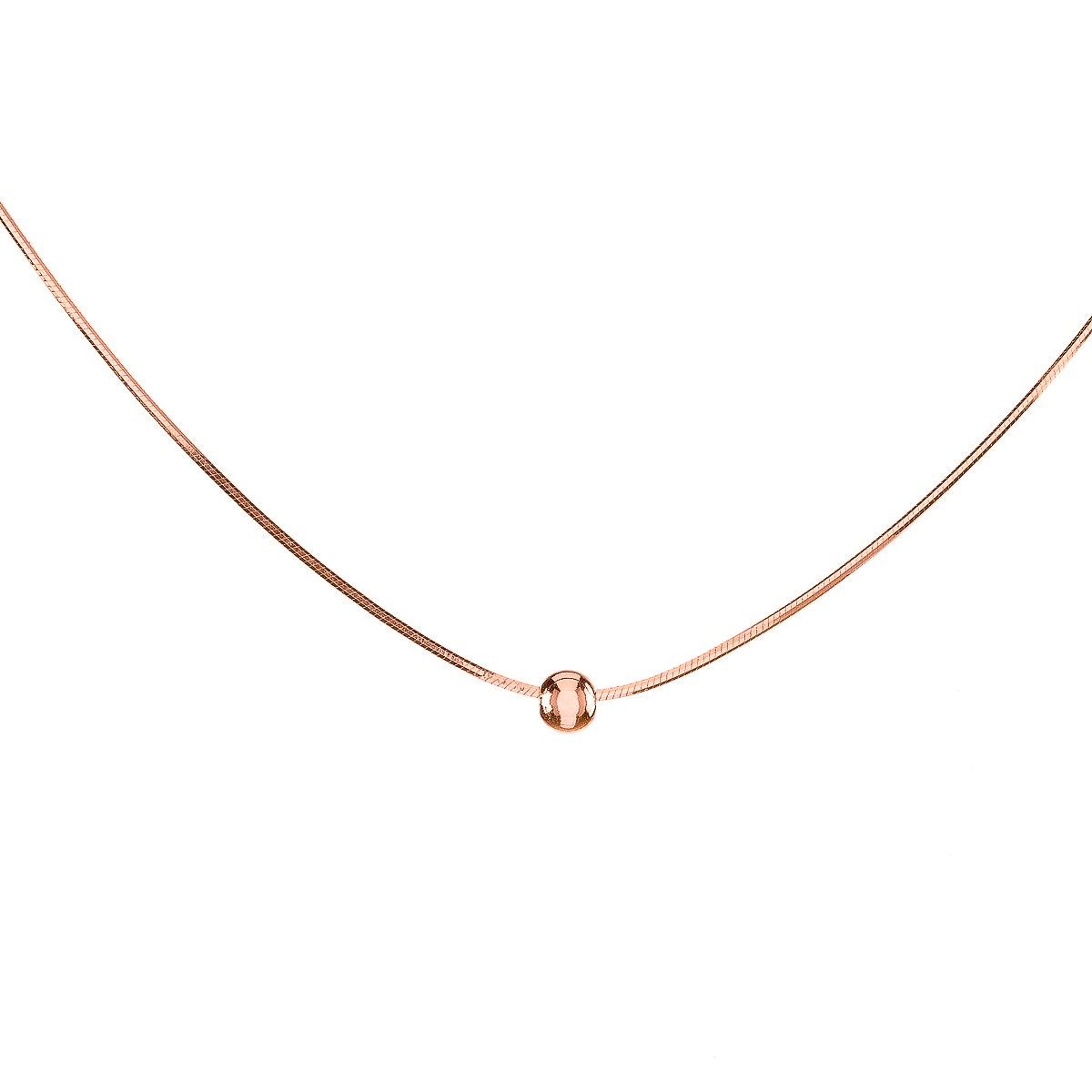 Sterling Silver Rose Gold Plated Minimalist Necklace