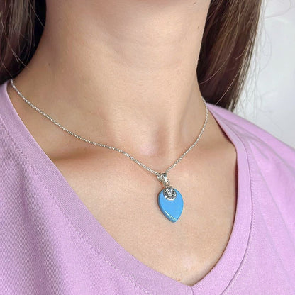 Sterling Silver Turquoise Pendant Necklace