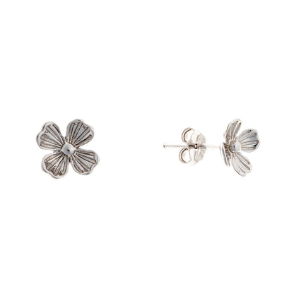 Sterling Silver Rhodium Plated "Flowers"