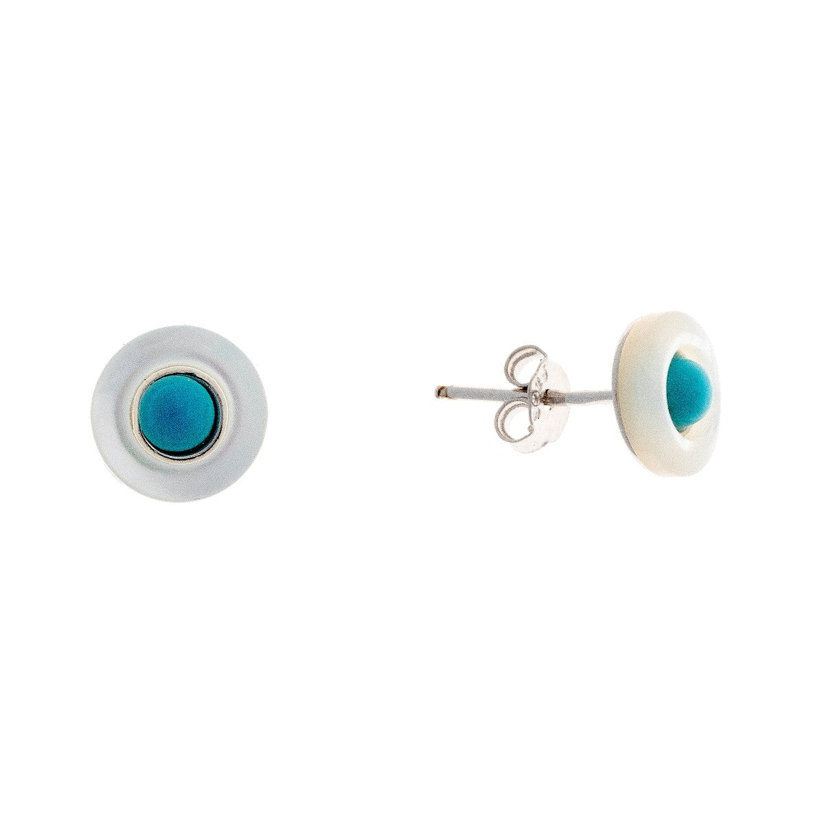 Sterling Silver Rhodium Plated Studs