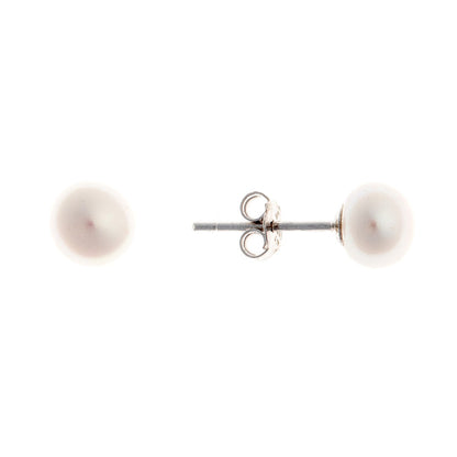 Sterling Silver 6 mm Pearl Studs