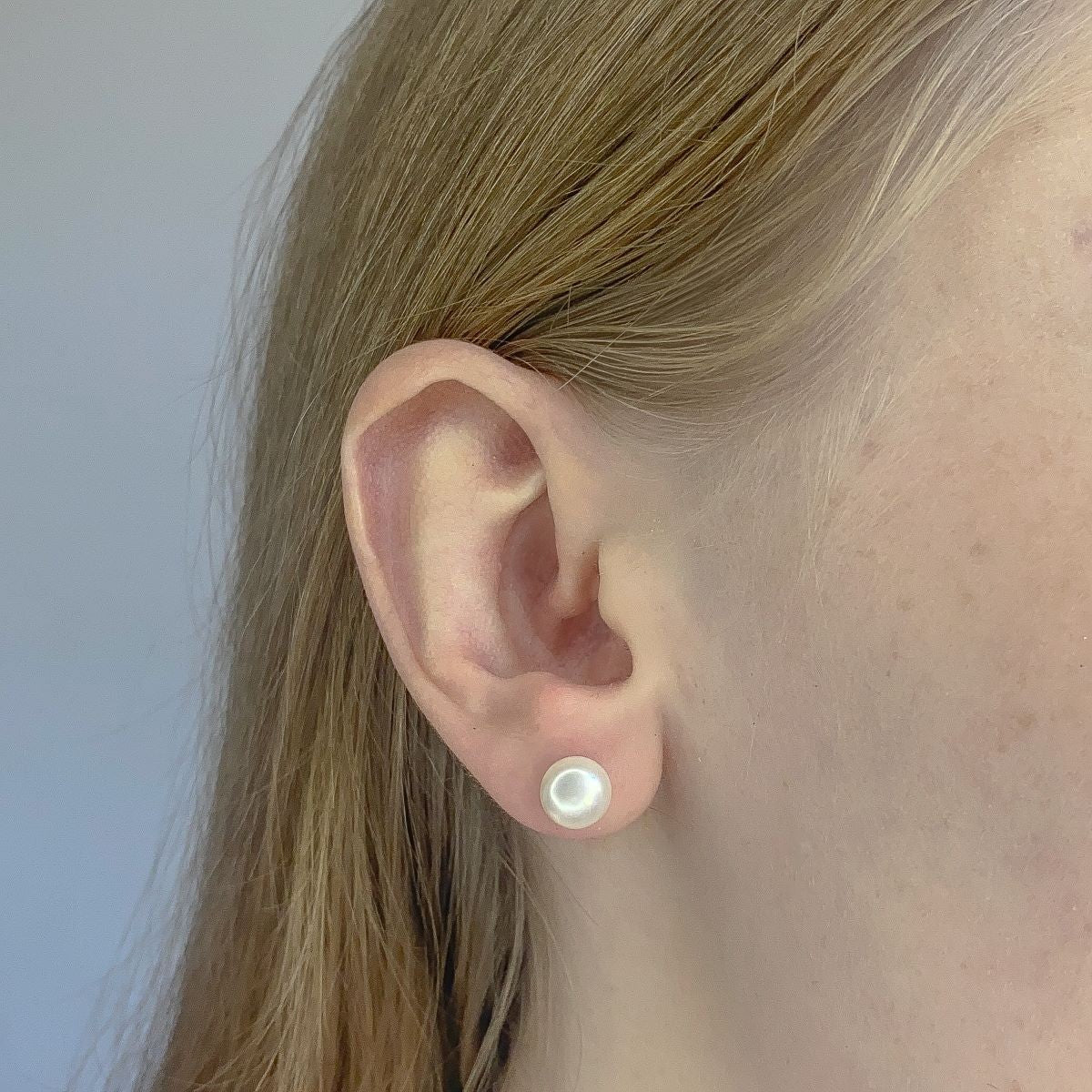 Sterling Silver 8 mm Pearl Studs