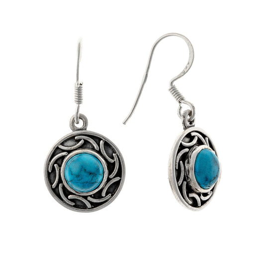 Sterling Silver Turquoise Drop Earrings