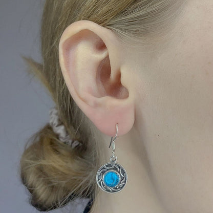 Sterling Silver Turquoise Drop Earrings