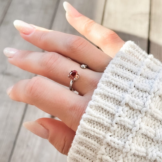 Sterling Silver Rhodium Plated Zultanite Ring