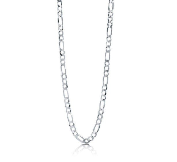 Sterling Silver 3.8 mm Figaro Chain