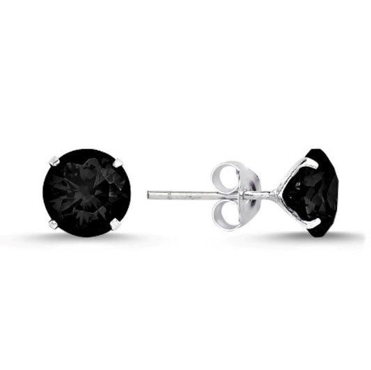 Silver 3 - 7 mm CZ Crystal Studs