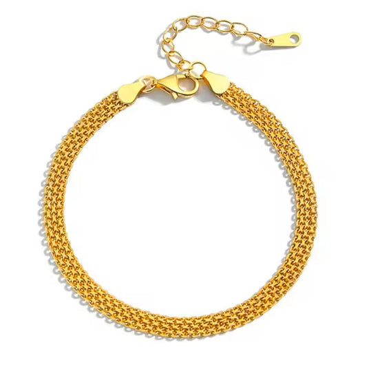 Sterling Silver Gold Plated Chain Bracelet