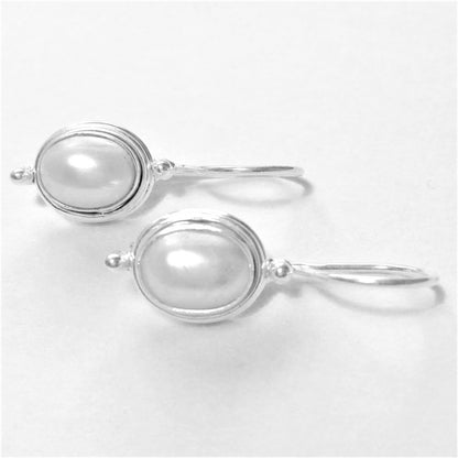 Sterling Silver Pearl Drop Earrings