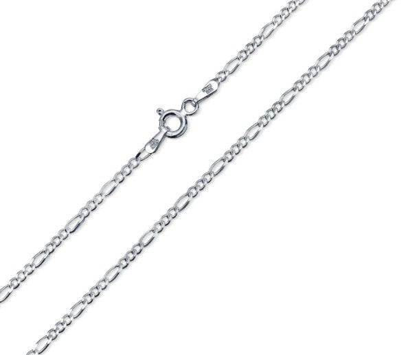 Sterling Silver 1.82 mm Figaro Chain