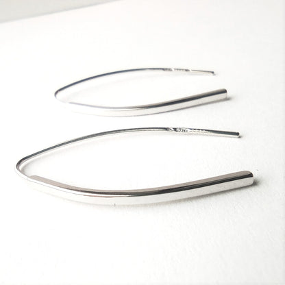 Sterling Silver Rhodium Plated Drop Earrings