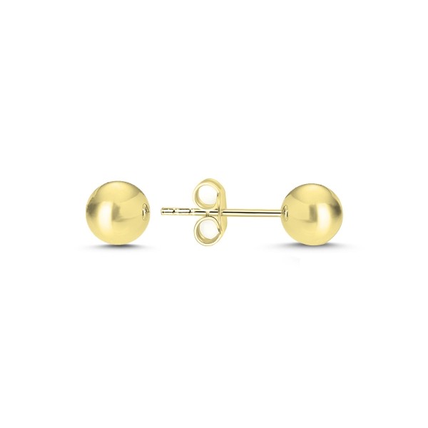 Sterling Silver Gold Plated 2 - 6 mm Bead Studs