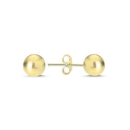 Sterling Silver Gold Plated 2 - 6 mm Bead Studs