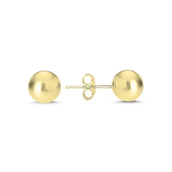 Sterling Silver Gold Plated 2 - 6 mm Bead Studs