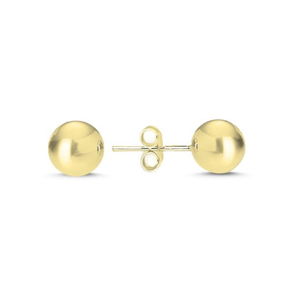 Sterling Silver Gold Plated 2 - 6 mm Bead Studs