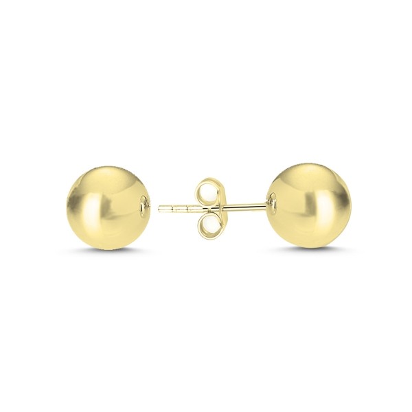 Sterling Silver Gold Plated 2 - 6 mm Bead Studs