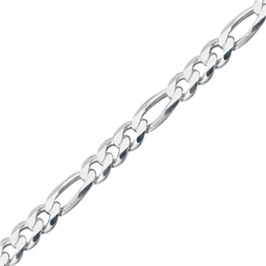 Sterling Silver 4.2 mm Figaro Chain