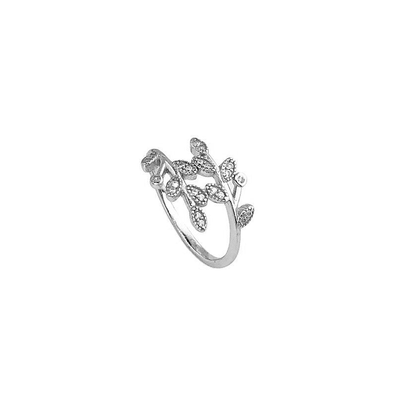 Sterling Silver Rhodium Plated CZ Ring