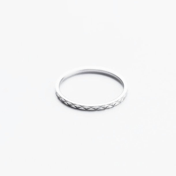 Sterling Silver Rhodium Plated 1.5 mm Ring